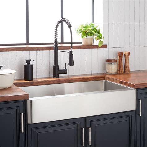 stainless steel farmhouse sink dark cabinets|black stainless retrofit farmhouse sink.